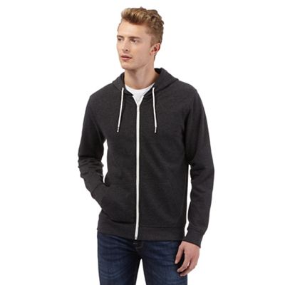 Dark grey zip through hoodie